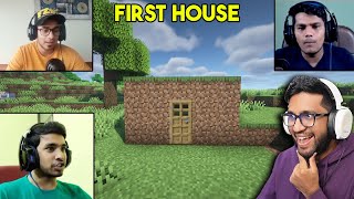 FIRST HOUSE OF EVERY MINECRAFT YOUTUBER [upl. by Amilb]