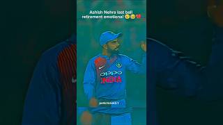 Goodbye to cricket💔 Ashish Nehra last ball 🥹cricketreels shorts viralshort [upl. by Nitsirk]