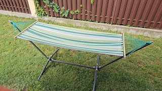 Livarno Home Hammock with Frame from Lidl  review [upl. by Zannini613]