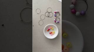 Simple beaded hoop earrings  mini tutorial  how to  fun earrings [upl. by Enriqueta712]