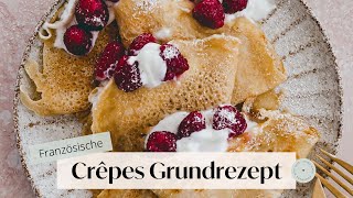 Französische Crêpes Grundrezept  Aline Made [upl. by Denna831]