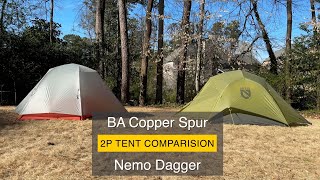 2p Tent Review Nemo Dagger Osmo vs Big Agnes Copper Spur [upl. by Avery]