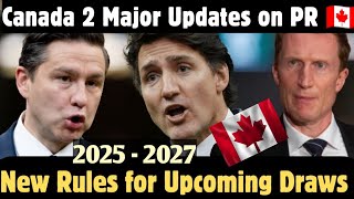 CANADA PR 🇨🇦 2 MAJOR UPDATES ON STUDY VISA amp WORK PERMIT for 2025 to 2027 canada pr visa india [upl. by Sitsuj]