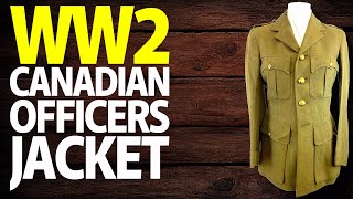 WW2 Canadian Officers Four Pocket Jacket 40 Chest  Vintage Military Uniform  WWII Collectibles [upl. by Justinian]