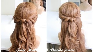 2種簡易公主頭綁法教學 2 Half up hairstyles with updo stick [upl. by Winona]