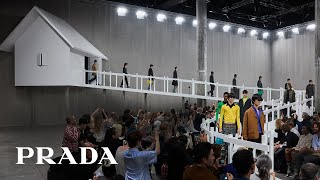 Prada’s Menswear SpringSummer 2025 Fashion Show [upl. by Ylatfen]