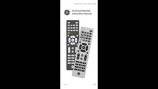 Ge Universal Remote Instructions for 33709  33710  33711  34457  32934 [upl. by Corene]