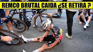 REMCO Evenepoel ASI FUE BRUTAL CAIDA HOY GIRO de LOMBARDIA 2023 [upl. by Notse]