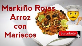 Como hacer ARROZ CON MARISCOS Peruvian seafood Markiño Rojas cocina peruana ceviche recetas faciles [upl. by Eidok]