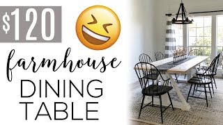 DIY 120 Modern Farmhouse Dining Table [upl. by Schurman955]