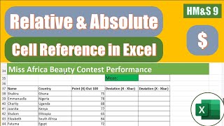 Relative And Absolute Cell Reference In Microsoft Excel HMampS 9 [upl. by Anazraf448]