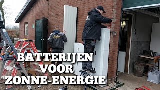 Plaatsing BATERIJEN voor ENERGIEOPSLAG  duurzaam  Boer Gerrit vlogt [upl. by Teirrah404]