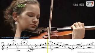 Mendelssohn Violin Concerto E Minor OP64  1st mov  Hilary Hahn  Sheet Music Play Along [upl. by Olra]