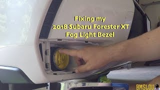 Fixing my 2018 Subaru Forester XT Fog Light Bezel  hit a bird [upl. by Sethi91]