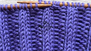 How to knit a Rib stitch without purling 2 rows only  So Woolly [upl. by Natsirhc759]