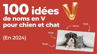 Les meilleurs noms en V pour chiens et chats année 2024 [upl. by Nnael]