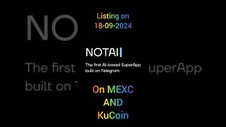 NOTAI withdraw update NOTAI listing update notaicoin notaiwithdraw notailisting cryptolisting [upl. by Horacio421]