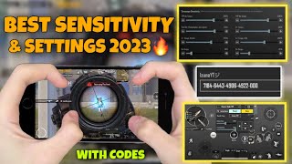 NEW😱BEST SENSITIVITY amp SETTINGS 2023🔥 4 Finger Claw Gyroscope  PUBG MOBILE [upl. by Ylecic]