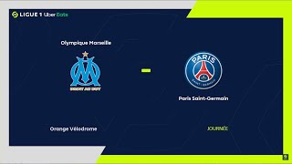 Marseille vs Paris SaintGermain  Orange Vélodrome  202425 Ligue 1  PES 2021 [upl. by Alded]