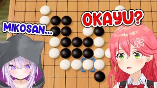 Miko challenging Okayu in Gomoku Narabe [upl. by Jaban305]