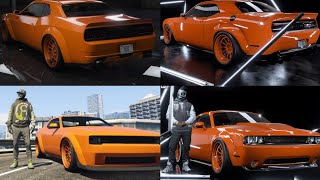 GTA Online Dodge Challenger SRT Bravado Gauntlet Hellfire  My Need For Speed Heat build cruise 01 [upl. by Ellevehc]