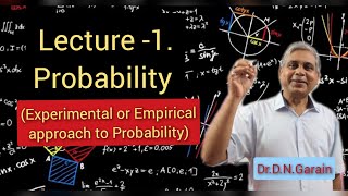 Probability Lec 1Experimental or Empirical Probability by DrDNGarain [upl. by Hammock]