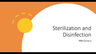 Sterilization and Disinfection [upl. by Imot]