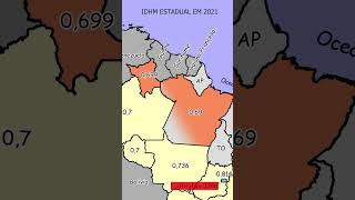 Mapa do IDH nos Estados Brasileiros em 2021 [upl. by Hooke362]