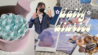 daily diaries ep 13 🦕 autumn days btob album unboxing what i eat flower bouquet ✿ [upl. by Xena]