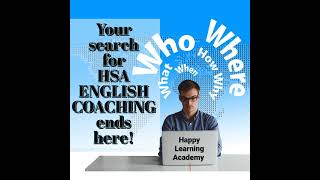 HSA ENGLISH ASPIRANTSCheck out Happy Learning Academys Youtube Channel for HSA ENGLISH classes [upl. by Reisman]