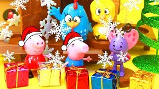 Galinha Pintadinha Natal Peppa Pig Brinquedos Surpresas Presentes Pintinho Amarelinho Galinheiro [upl. by Inahpets805]