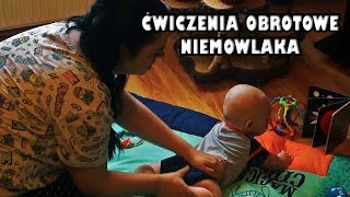 Ćwiczenia obrotowe niemowlaka  5 miesięczny Dominik  wzmożone napięcie mięśniowe  propozycje [upl. by Adiaz]