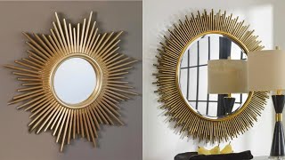 DIY Wall Mirror Décor Ideas  Gold Mirror Decor At Home [upl. by Horodko]