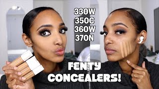 NEW Fenty Were Even Hydrating Longwear Concealers 330W 350C 360W 370N [upl. by Anuaik]