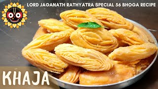 Khaja Recipe  Jagannath Rathyatra Special Khaja  Puri Khaja  जगन्नाथ खाजा Iskcon 56 Bhoga Recipe [upl. by Znerol]