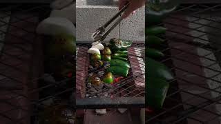 Roasted Poblano Salsa comidamexicana mexicanfood diygrill [upl. by Zsolway]