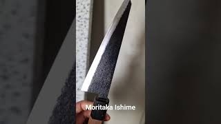 Moritaka Ishime 150mm Honesuki Aogami2 abd carbon steel cladding [upl. by Latrena]