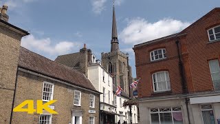 Stowmarket Walk Town Centre【4K】 [upl. by Atteuqcaj]