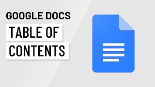 Google Docs Table of Contents [upl. by Styles]