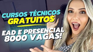 ⚠️ CURSOS TÉCNICOS GRATUITOS  ONLINE E PRESENCIAL 8 MIL VAGAS  Mari Rel [upl. by Irrep]