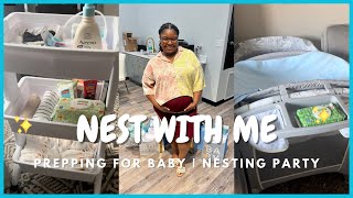 NESTING VLOG  Nesting Party Baby Essentials Baby Prep [upl. by Nauh]