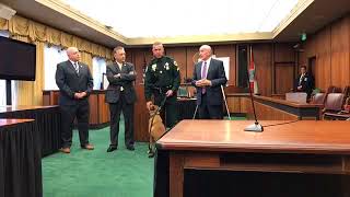 K9 Casper receives purple heart from The US Marshals [upl. by Abbotson]