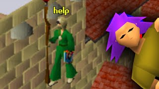 Lady Trapped after Runescape Server Rollback [upl. by Guthrey103]