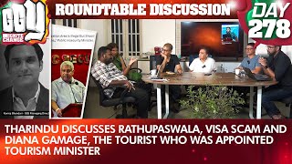 Tharindu discusses Rathupaswala visa scam and Diana Gamage the tourist who was appointed tourism m [upl. by Eltsyek]