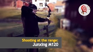 Junxing Compound quotDreamquot M120 Hunter bow Practice shooting 60lbs [upl. by Aned359]