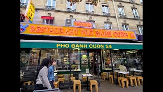 Đến khu người Việt đông nhất thủ đô Paris thưởng thức phở bò Việt Nam [upl. by Seedman370]