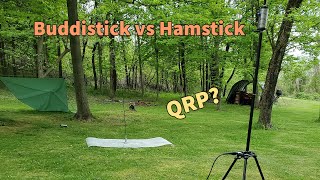 Buddistick vs Hamstick with aluminum screen ground plane [upl. by Richy]