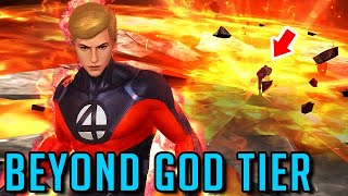 ONE SHOT GOD IS BACK HUMAN TORCH INSANE DAMAGE COMBO  Marvel Future Fight [upl. by Fahland]