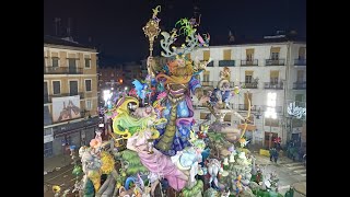 Fallas 2022 Cremà Falla Convento Jerusalén  Matemático Marzal  PRIMER PREMIO Sección especial [upl. by Noside]