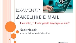 Hoe schrijf ik een goede zakelijke email Kijk amp maak een mail zo leer je heel veel Examentip [upl. by Suissac]